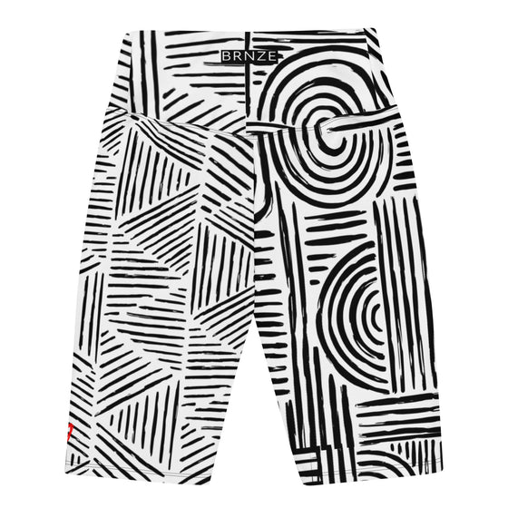 JAY BIKER SHORTS - BLACK & WHITE