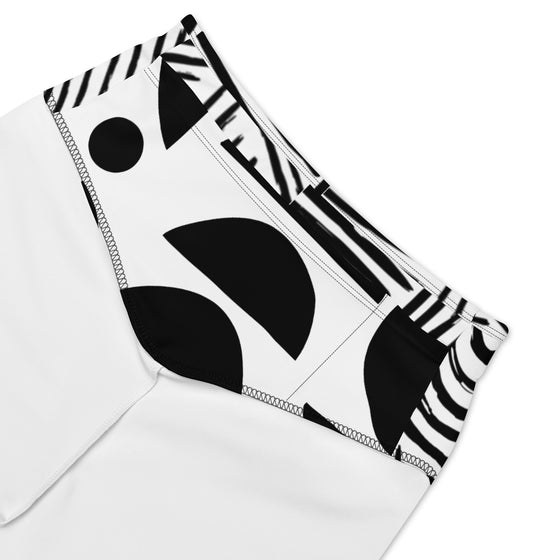 JAY BIKER SHORTS - BLACK & WHITE