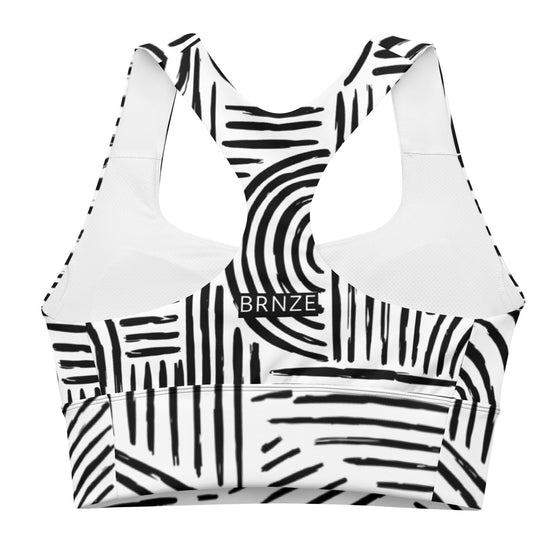LORRIANE SPORTS BRA - BLACK & WHITE