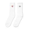 B|A CREW  HEART SOCKS  - WHITE