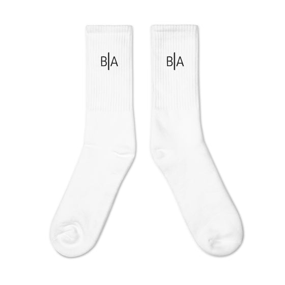 B|A CREW  HEART SOCKS  - WHITE