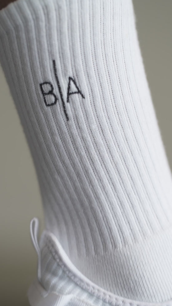 B|A CREW  HEART SOCKS - BLACK